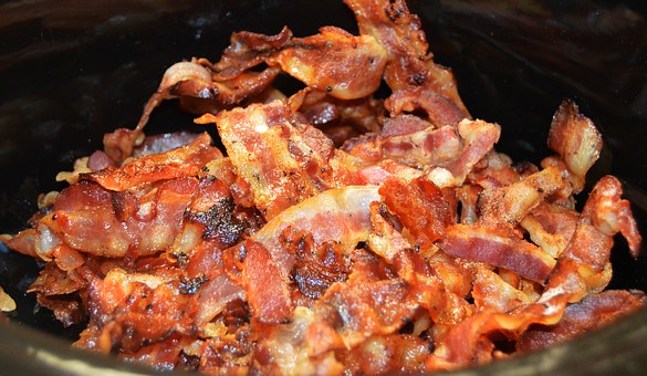 Cooked crispy Bacon