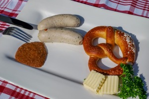 Weisswurst with Sweet Mustard